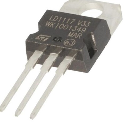 10 x LD1117 LD1117AV33 3.3V TO-220 Voltage Regulator 1.2A STMicroelectronics