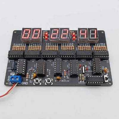 6-bit Digital Circuit Clock DIY Electronic Clock - Teaching Kit